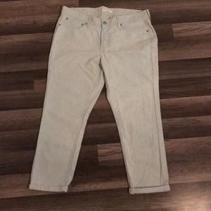 Blue and white striped  Levi jeans